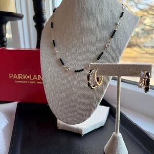 BNIB Park Lane Dolce Sparkle Box Black and Gold Jewelry Set